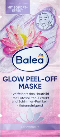 balea glow peel off maske