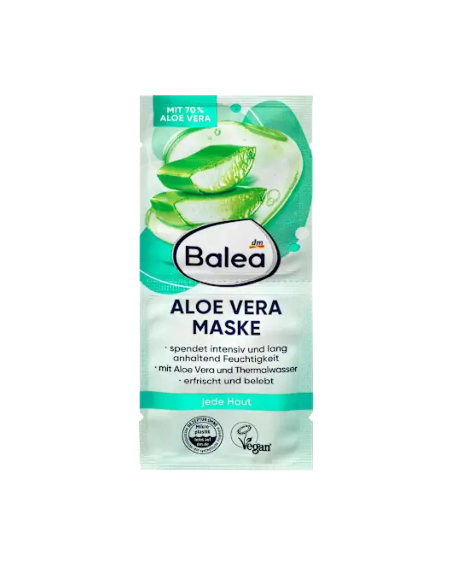 Balea Aloe Vera Face Mask (2x8 ml), 16 ml