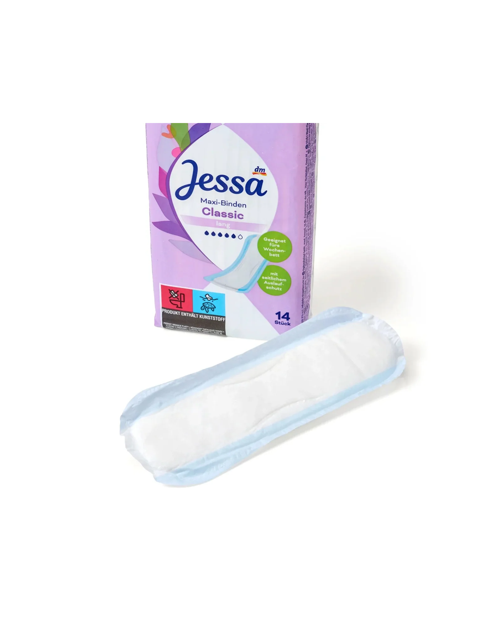 Jessa Maxi Pads Classic Long, 14 pieces