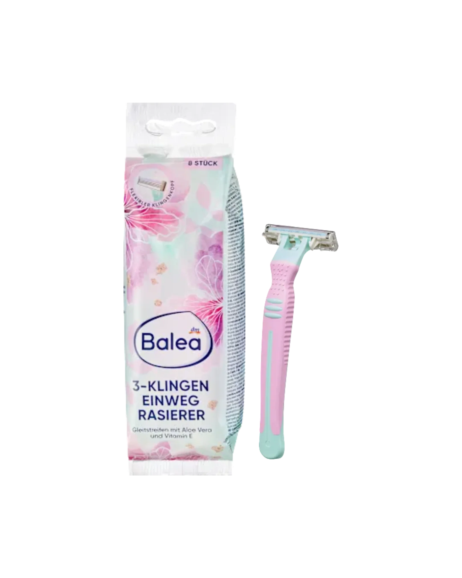 Balea Disposable razor 3-blade, 8 pieces