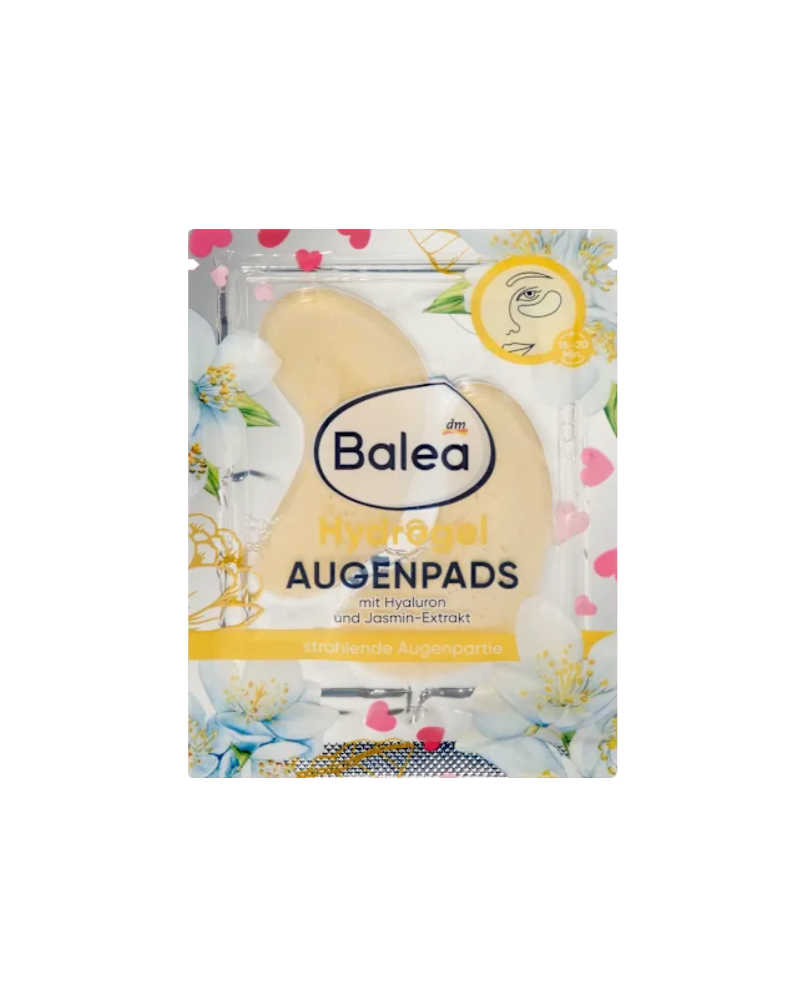 Balea Eye Pads Hydrogel Jasmine (1 pair), 2 pieces