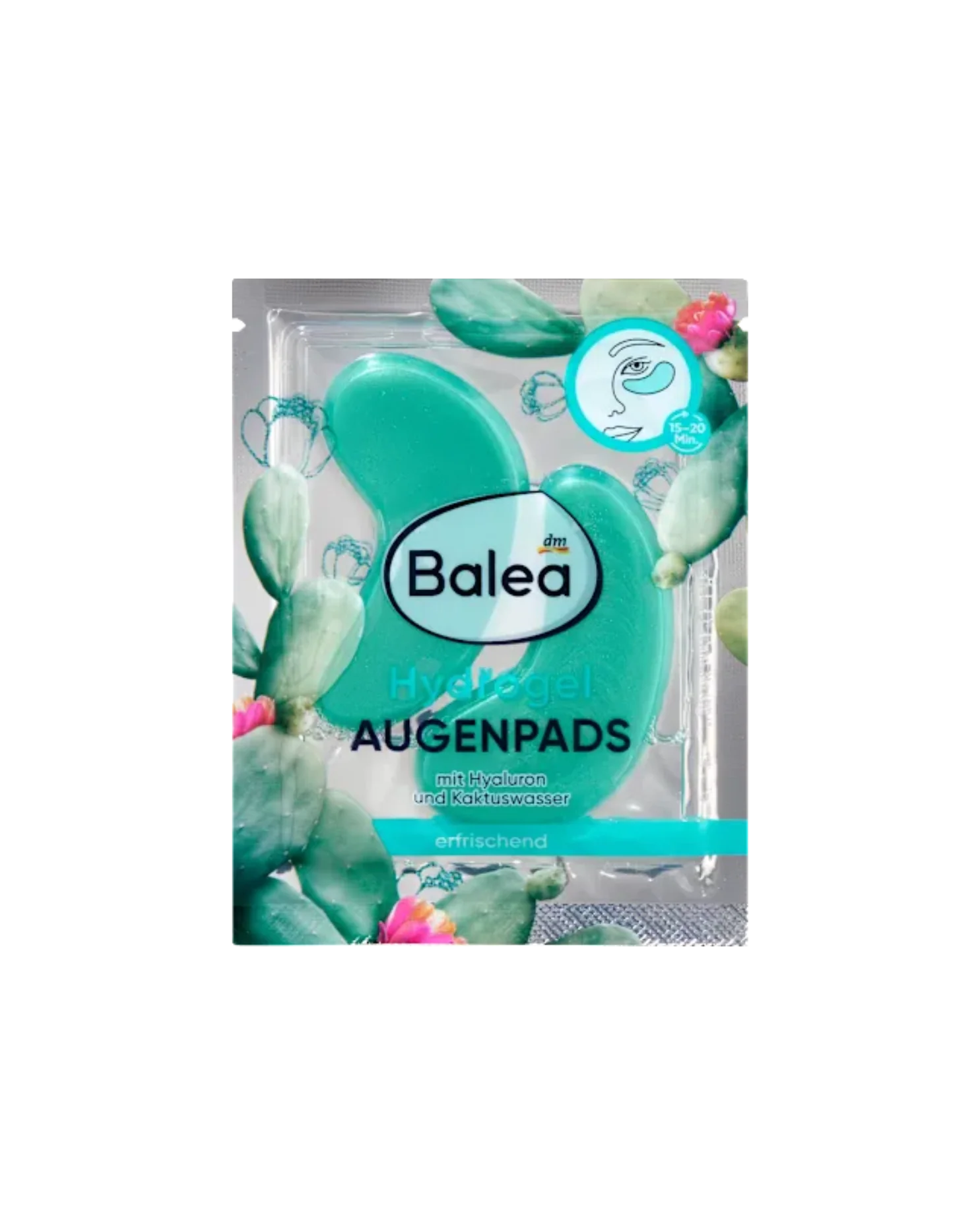 Balea Eye pads hydrogel cactus water (1 pair), 2 pieces