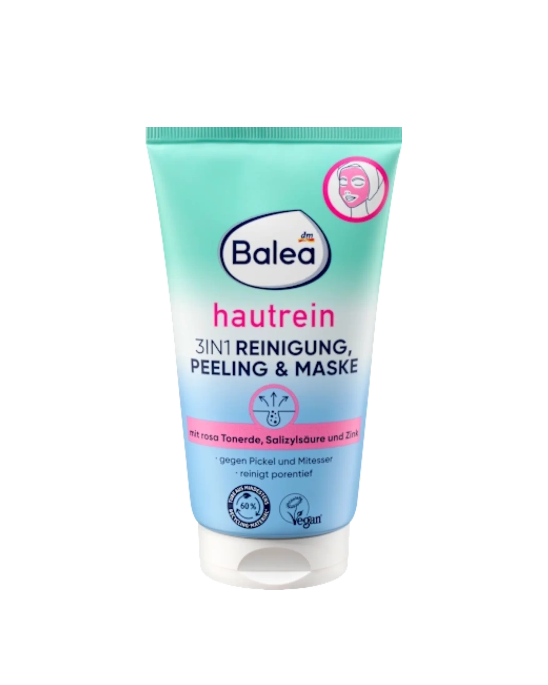 Balea Cleansing, peeling & mask 3-in-1, 150 ml