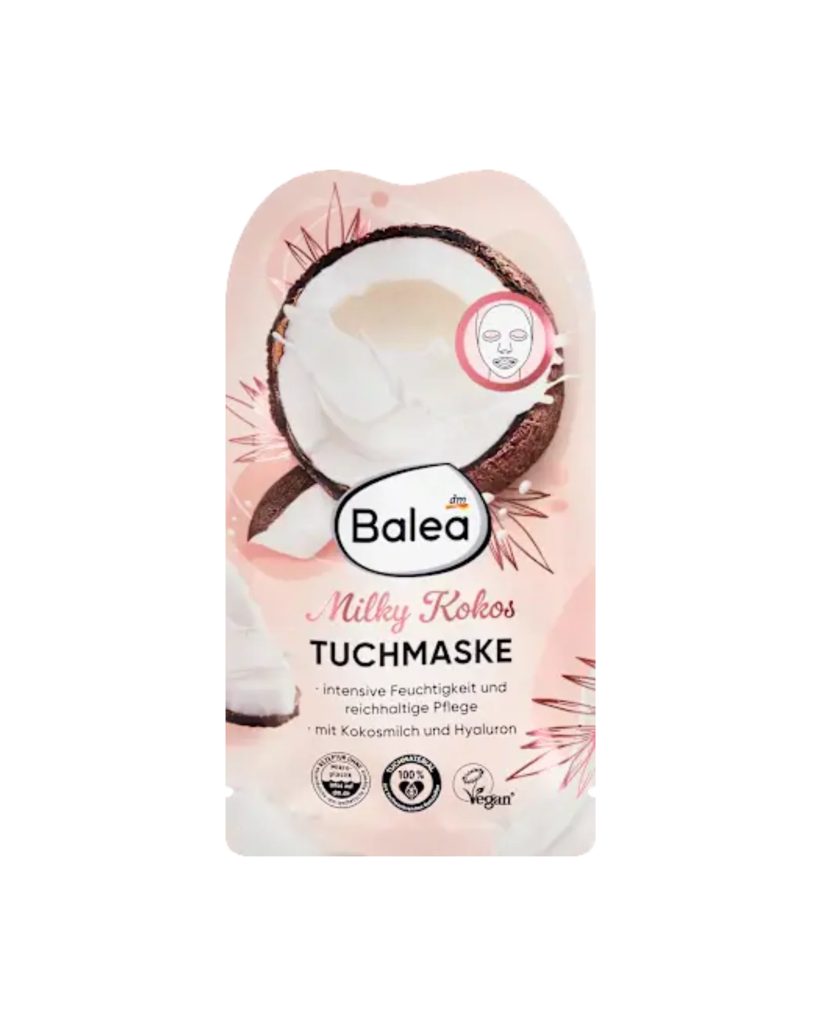 Balea Sheet mask Milky Coconut, 1 piece